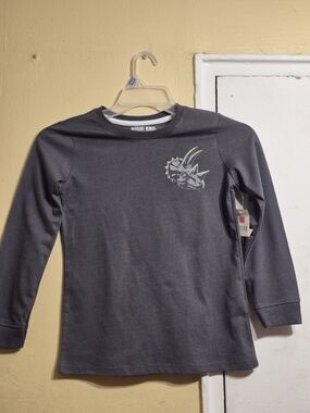 Highland Original Boys' Charcoal Rhino Long-Sleeve Tee Size 10/12